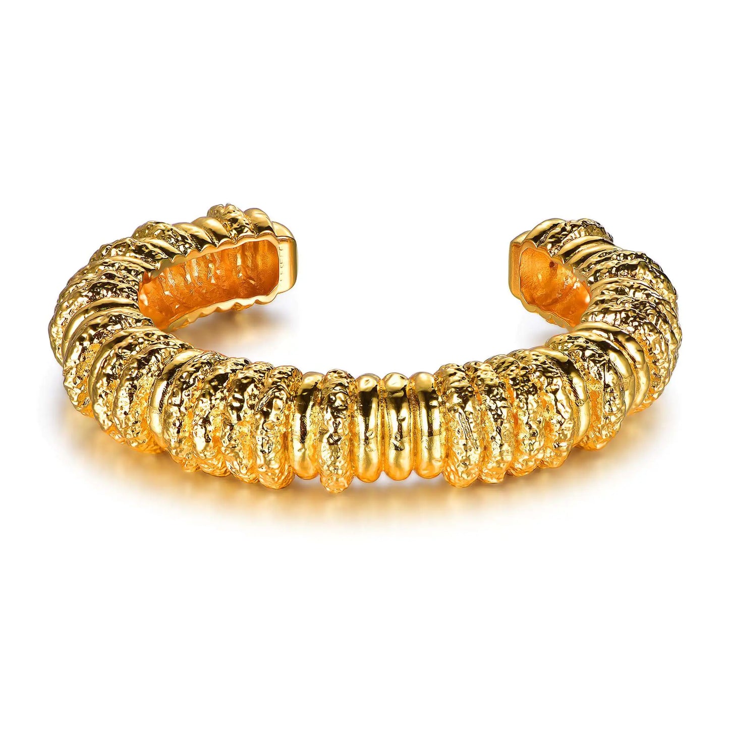 Wholesale Silver Gold Plated Chunky Cable Open Torque Bangle​