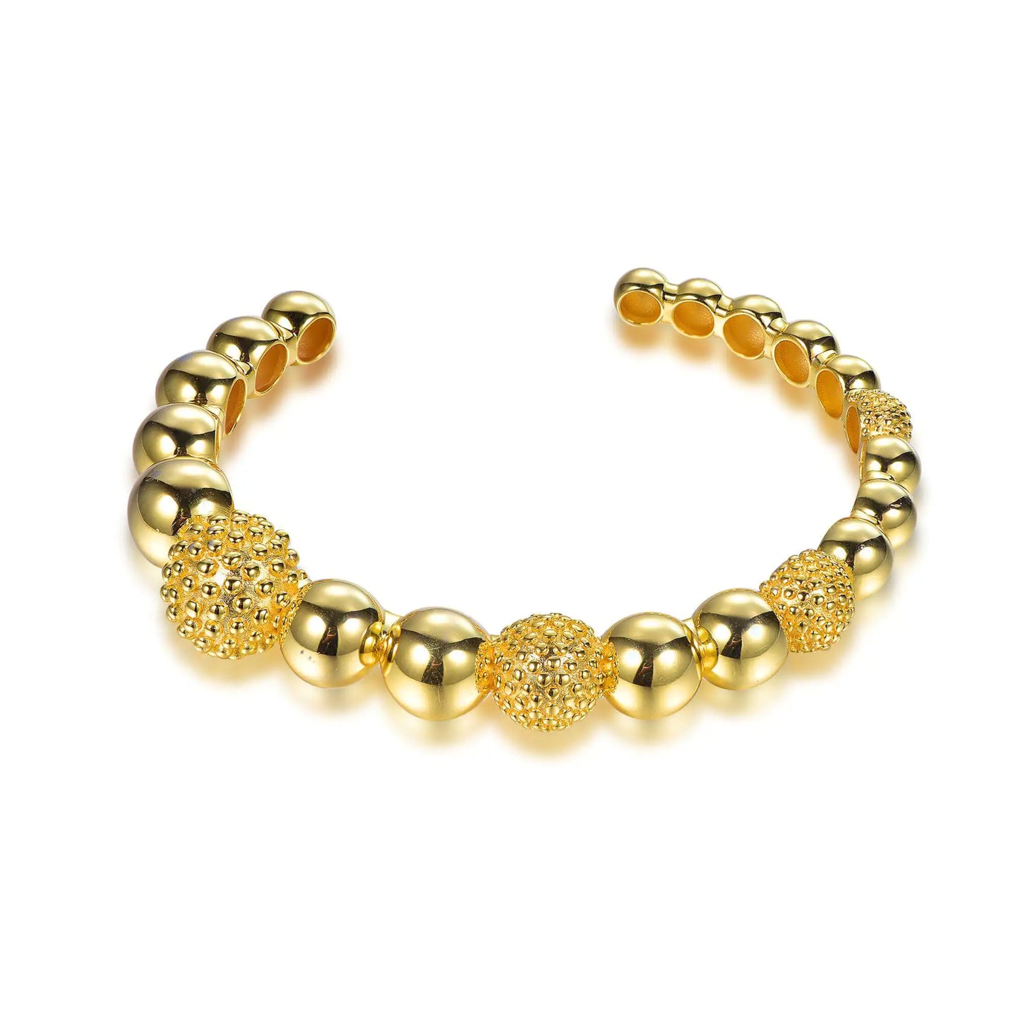 Wholesale Silver Gold Plated Chunky Open Beaded Bangles