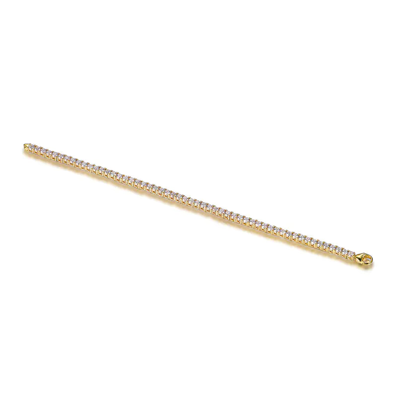 Wholesale Silver Gold Plated Cubic Zircon Dainty Thin Tennis Bracelet​