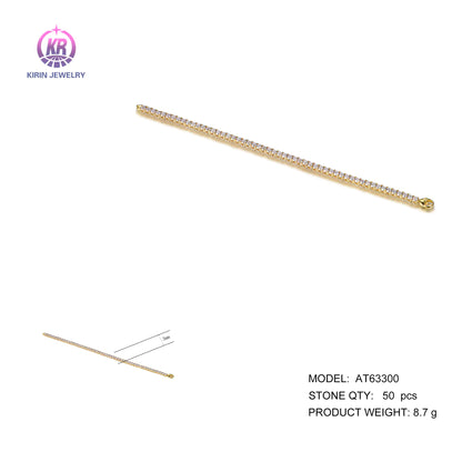 Wholesale Silver Gold Plated Cubic Zircon Dainty Thin Tennis Bracelet​ for Women