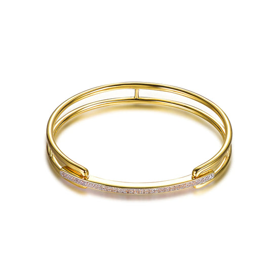 Wholesale Silver Gold Plated Cubic Zircon Unique Bangle Bracelets