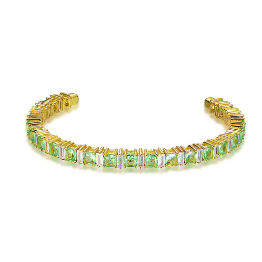 Wholesale Silver Gold Plated Cuff Tennis Bangle