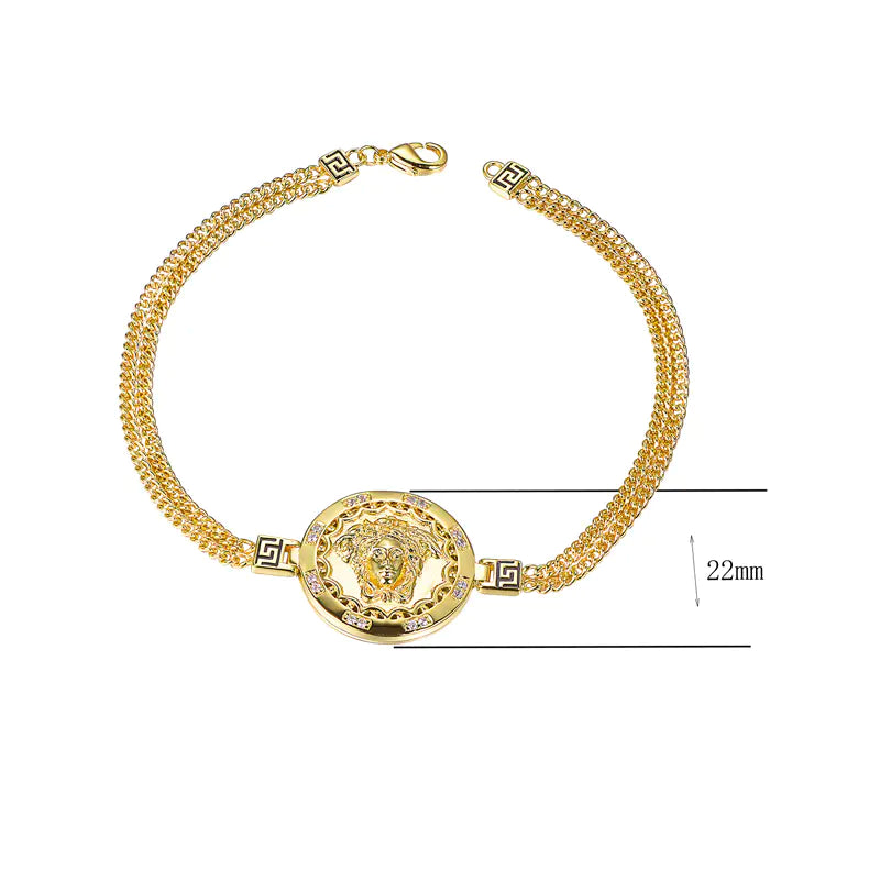 Wholesale Silver Gold Plated Icon Medusa Bracelet​