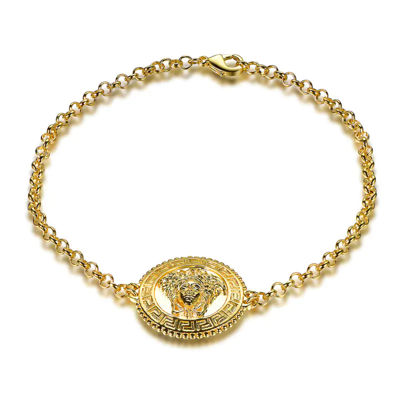 Wholesale Silver Gold Plated Line Chain Personalized Medusa Bracelet​