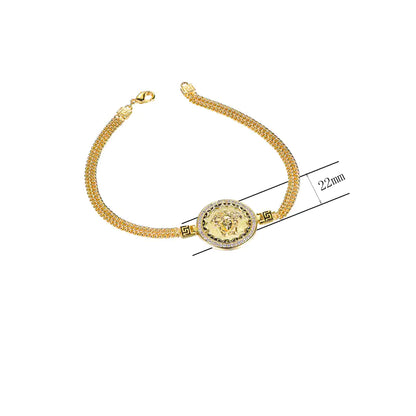 Wholesale Silver Gold Plated Medusa Head Bracelet