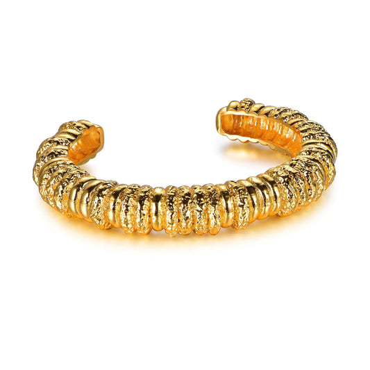 Wholesale Silver Gold Plated Minimalist Thick Open Torque Bangle​