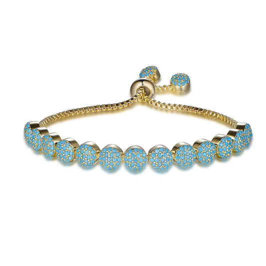 Wholesale Silver Gold Plated Nano Cluster Adjustable Chain Ball Clasp Bracelet