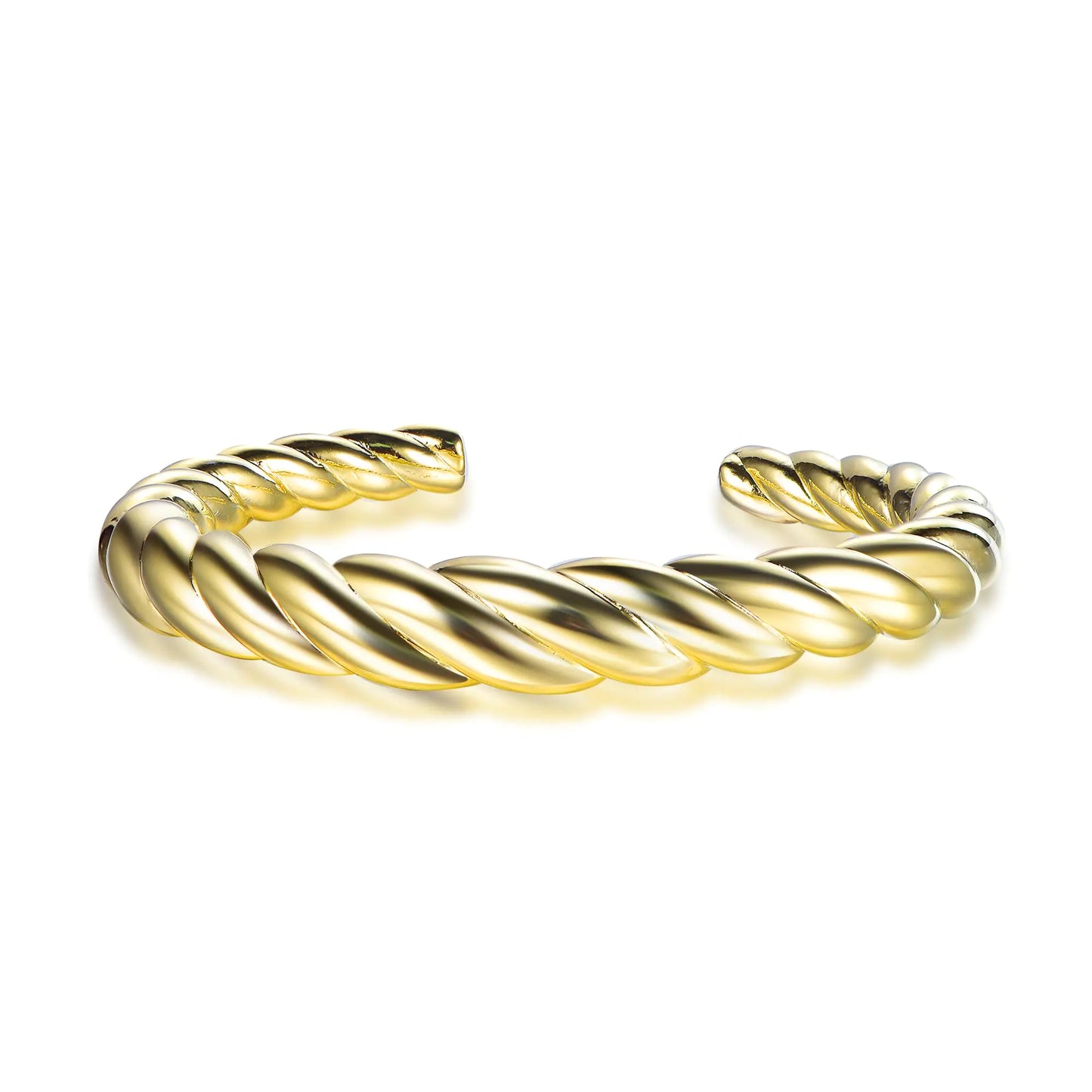 Wholesale Silver Gold Plated Open Chunky Twisted Rope Bangle
