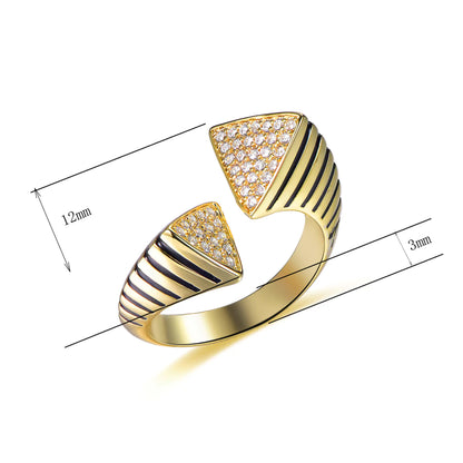 Wholesale Silver Gold Plated Open Cuff Personalized Band Rings