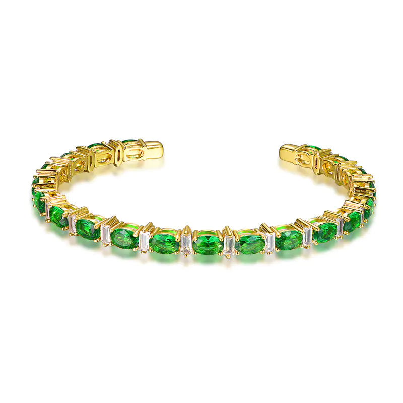 Wholesale Silver Gold Plated Open Tennis Bracelet Bangle