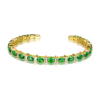 Wholesale Silver Gold Plated Open Tennis Bracelet Bangle