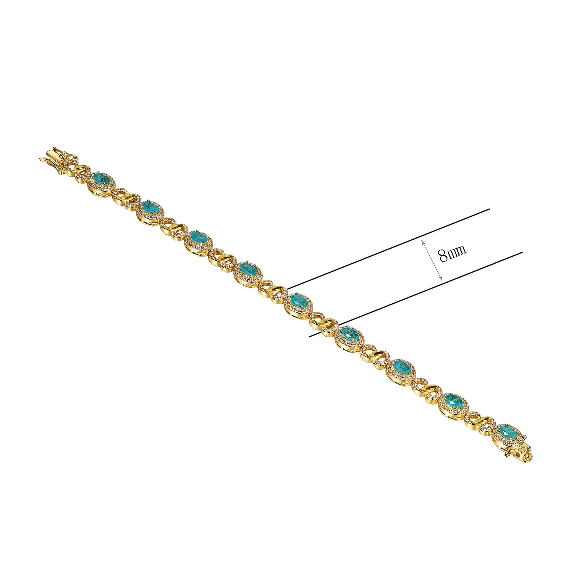 Wholesale Silver Gold Plated Oval Created Emerald Tennis Bracelets