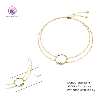 Wholesale Silver Gold Plated Spinel Multi Strand Thin Line Bracelets for Women