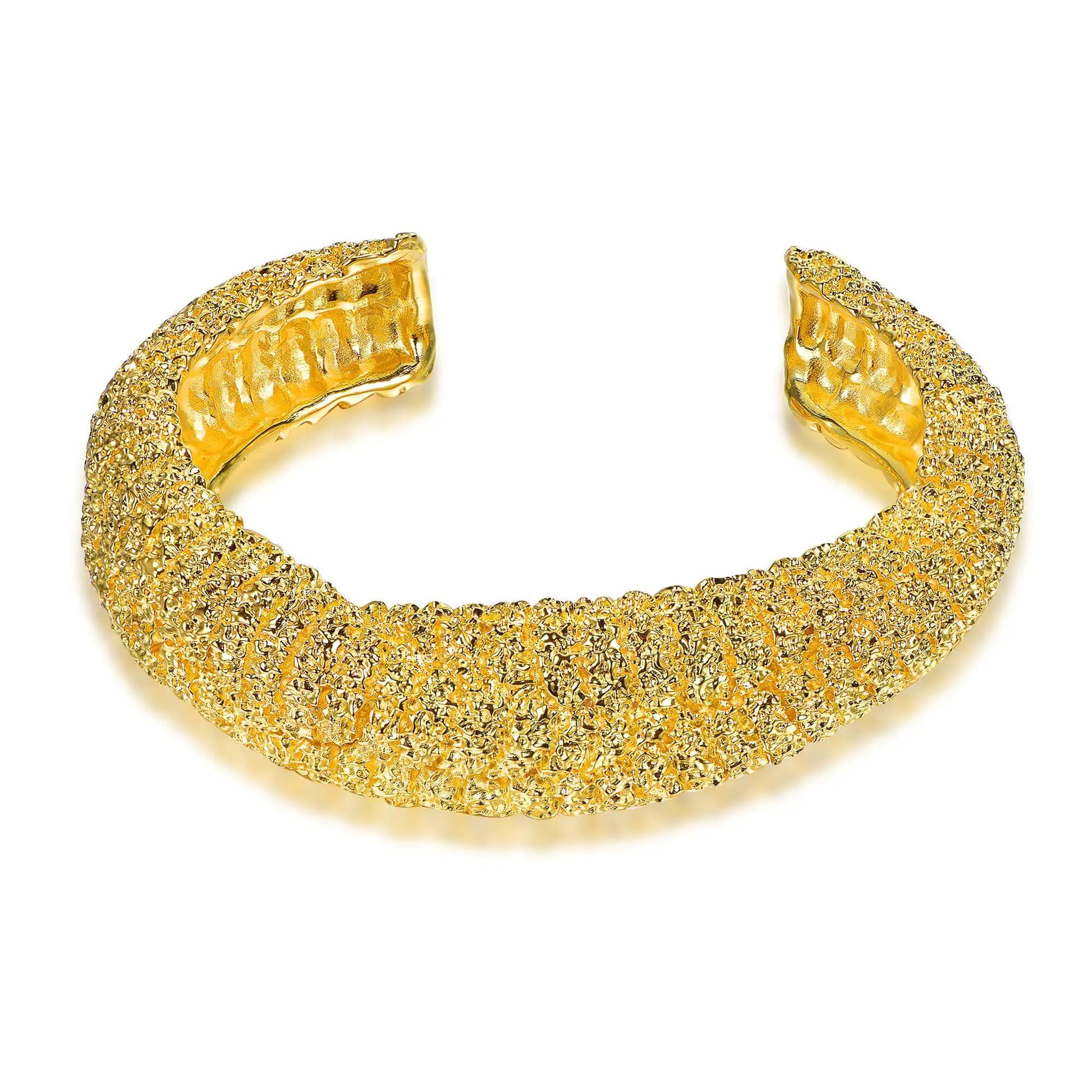 Wholesale Silver Gold Plated Thick Open Twisted Torque Bangle