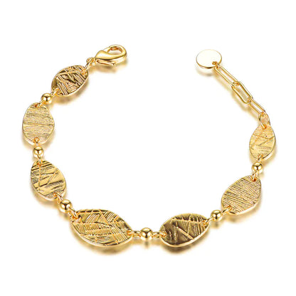 Wholesale Silver Gold Plated Unique Vintage Style Oval Link Bracelet