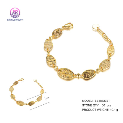 Wholesale Silver Gold Plated Unique Vintage Style Oval Link Bracelet for Women