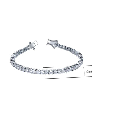 Wholesale Silver Lab Created Diamond Tennis Bracelets​
