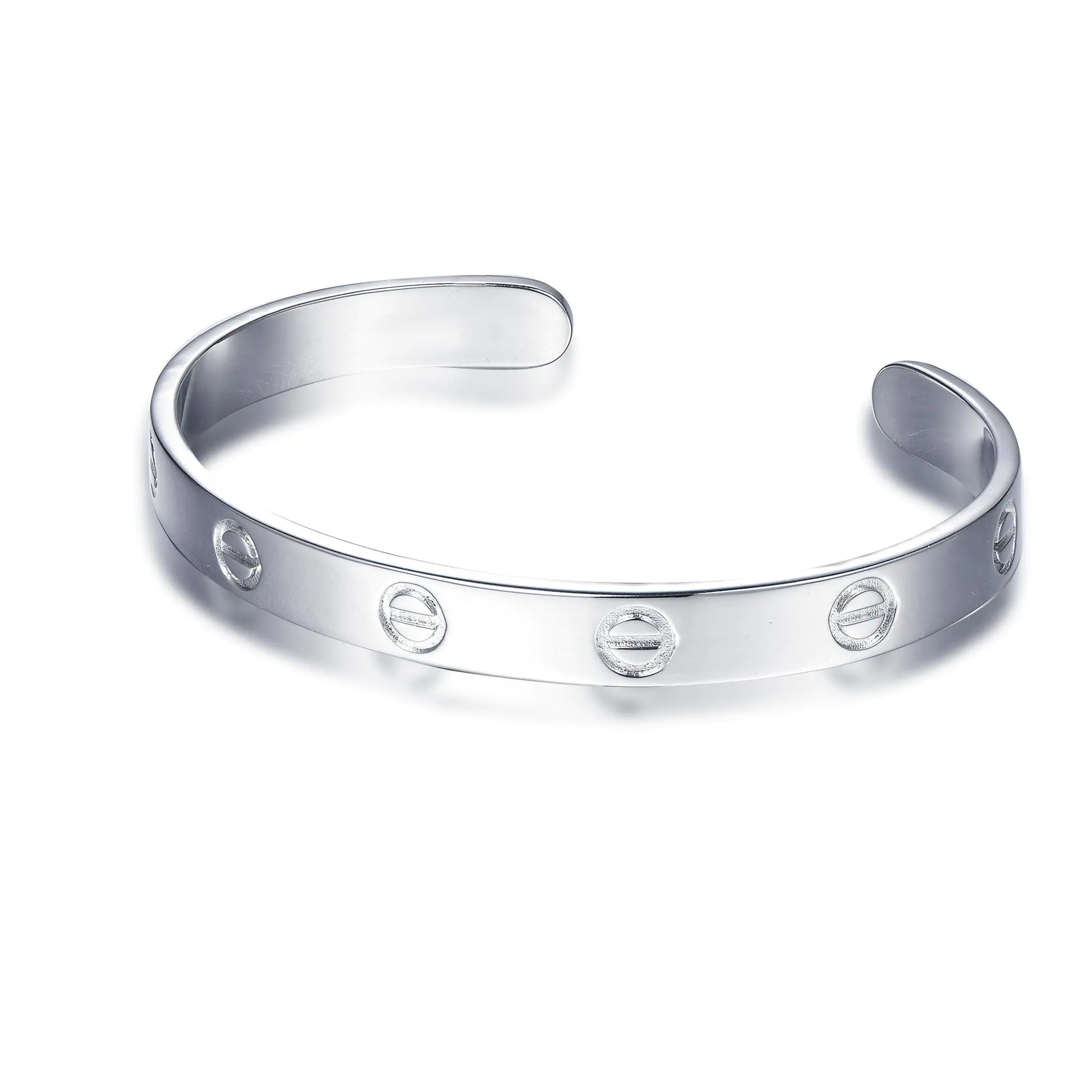 Wholesale Silver Minimalist Statement Open Cuff Bangle