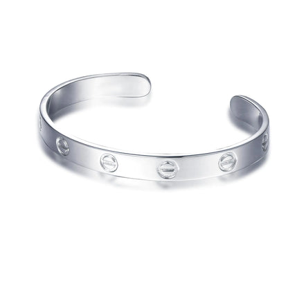 Wholesale Silver Minimalist Statement Open Cuff Bangle