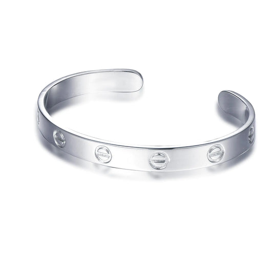 Wholesale Silver Minimalist Statement Open Cuff Bangle