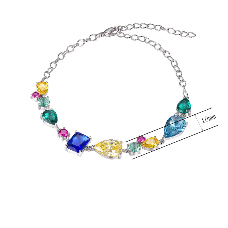 Wholesale Silver Multi Gemstone Bangle Bracelets