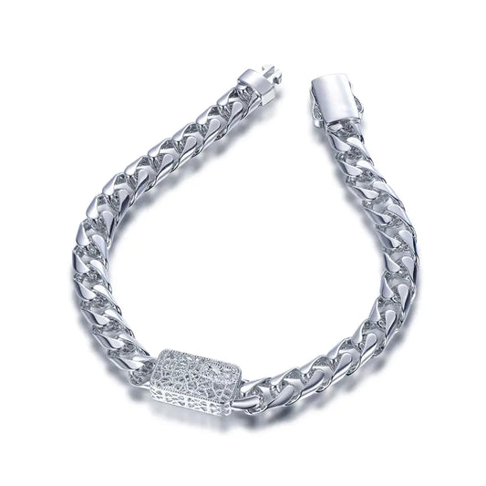 Wholesale Silver Personalized Hollow Accessories Cuban Curb Bracelet