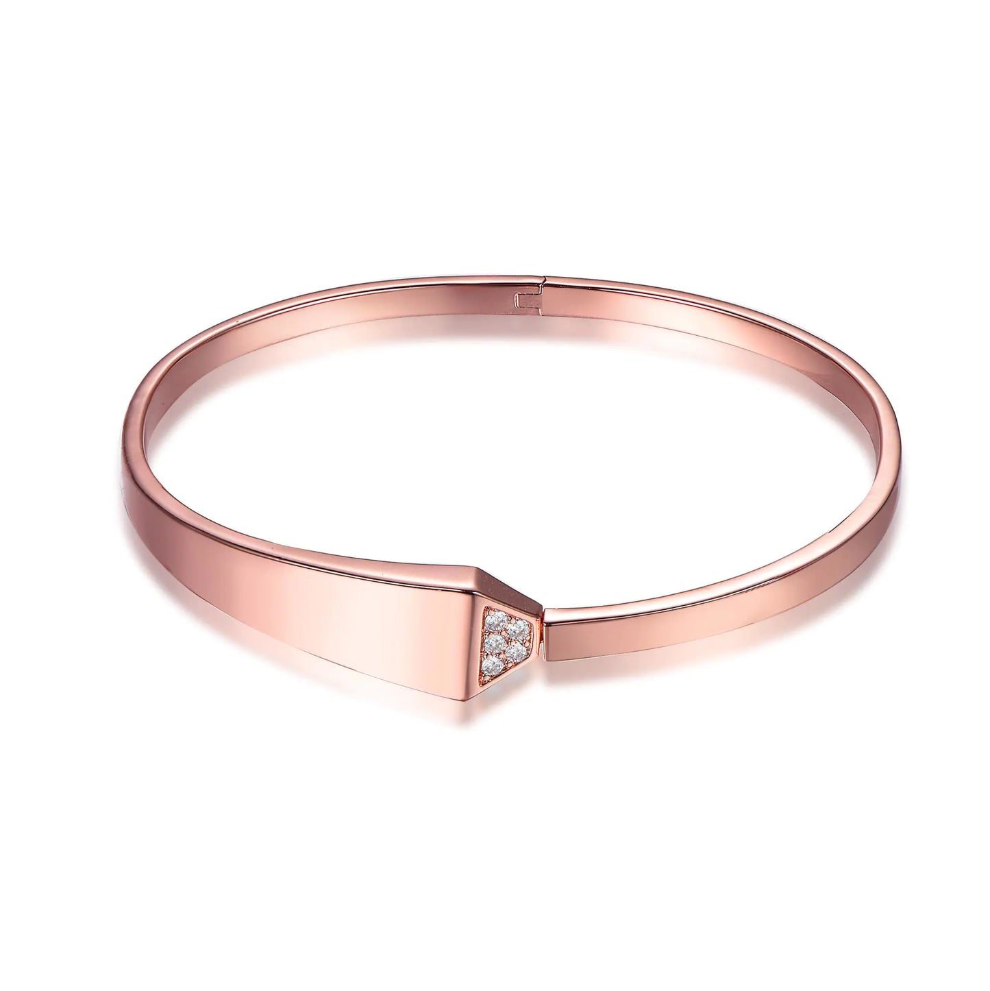 Wholesale Silver Rose Gold Plated CZ Personalized Bangle Bracelet​