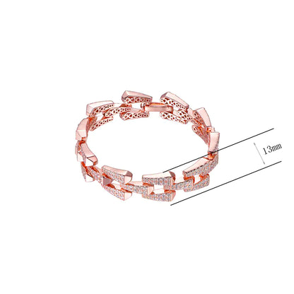 Wholesale Silver Rose Gold Plated Chain Design Bracelet