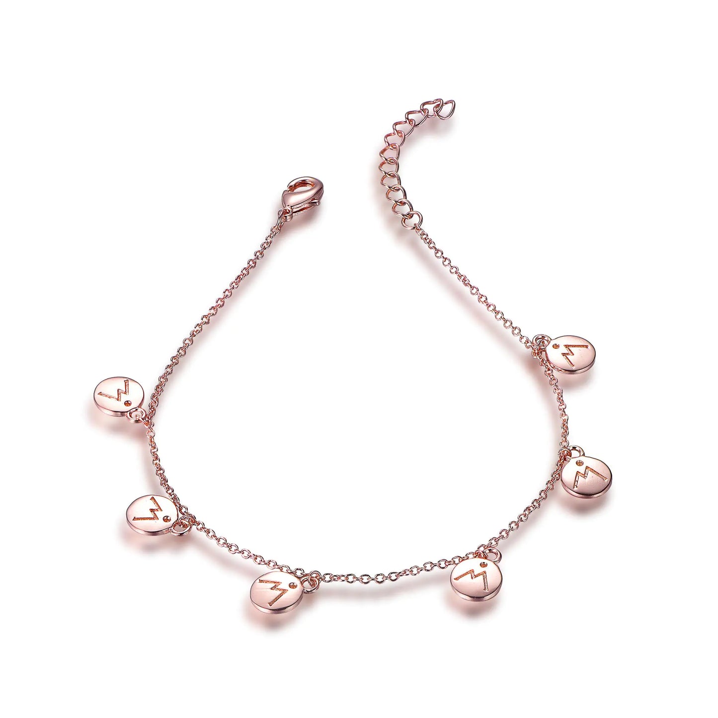 Wholesale Silver Rose Gold Plated Tiny Personalized Charm Bracelet​