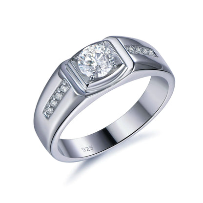 Wholesale Silver Round Brilliant Cut Cubic Zirconia Classic Engagement Rings