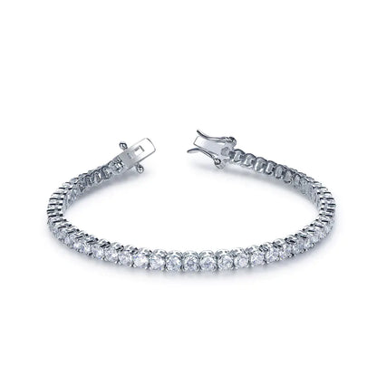 Wholesale Silver Round CZ Lab Created Diamond Tennis Bracelets​