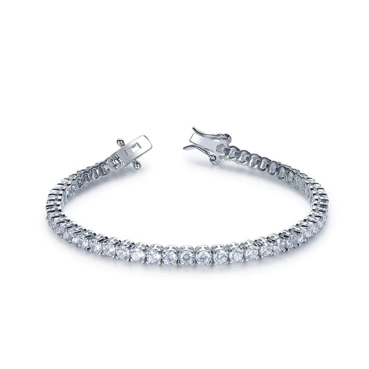 Wholesale Silver Round CZ Lab Created Diamond Tennis Bracelets​