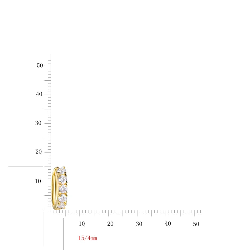 Wholesale Silver Round Cut Simulated Diamond Huggie Hoop Earrings