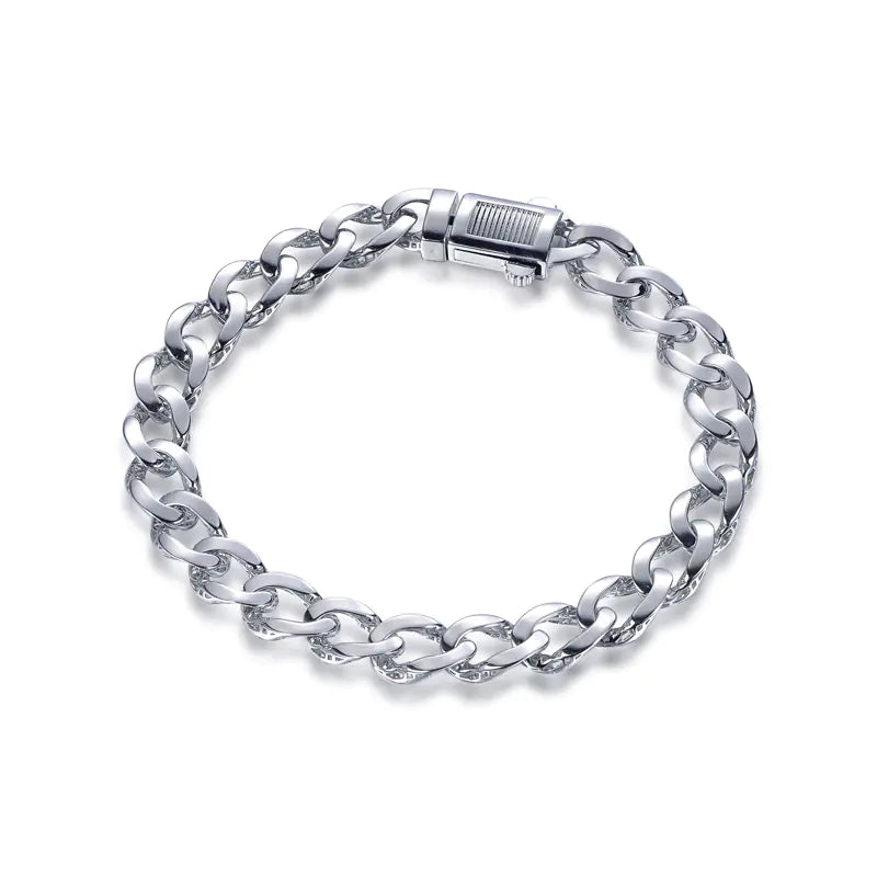 Wholesale Silver Solid Cuban Chain Chunky Curb Bracelet​