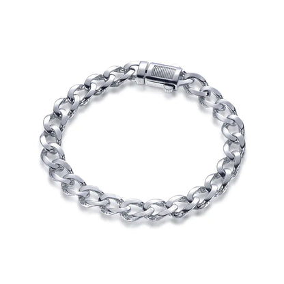 Wholesale Silver Solid Cuban Chain Chunky Curb Bracelet​