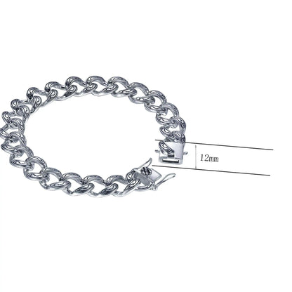 Wholesale Silver Tattoo Pattern Cuban Curb Link Bracelets