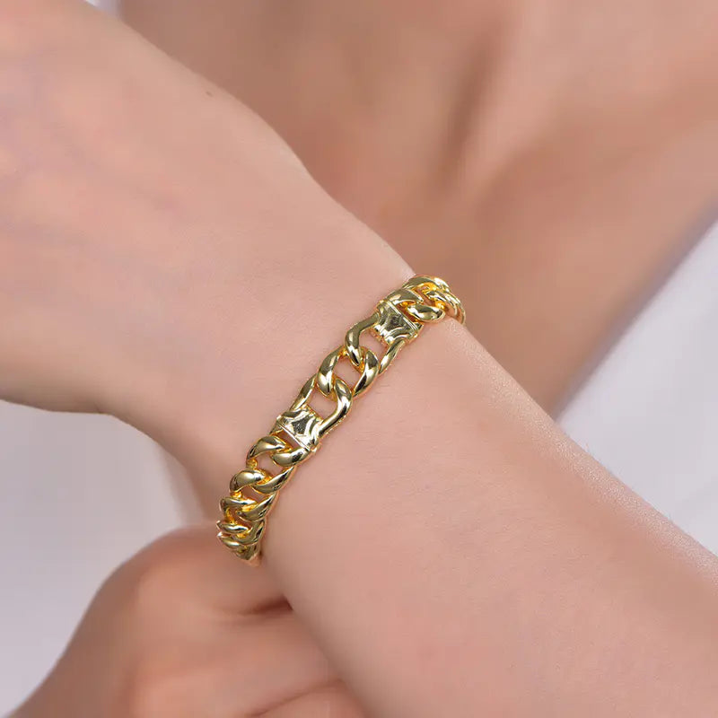 Wholesale Silver Thick Miami Cuban Link Bracelet for Women