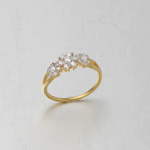 Wholesale Silver White Gold & Gold Plated CZ Ring Two Tone Jewelry Sets