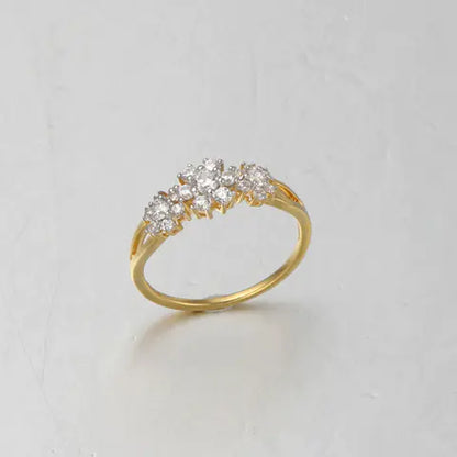 Wholesale Silver White Gold & Gold Plated CZ Ring Two Tone Jewelry Sets