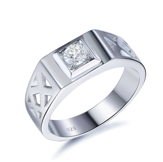 Wholesale Silver White Gold Plated Round Cut CZ Simple Unique Engagement Rings​
