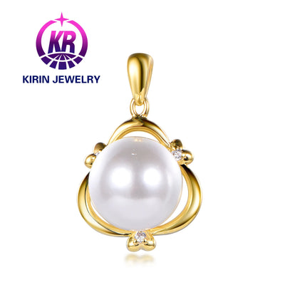 Women 14K & 18K Gold Jewelry Mothers Day Gift CZ Platinum Plated Pearl Necklace 925 Sterling Silver Kirin Jewelry