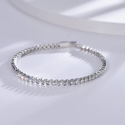 Women Luxury Jewelry Classic Design AAA+ Heart 0.5 Carat Cubic Zircon Diamond Tennis Bracelet Kirin Jewelry
