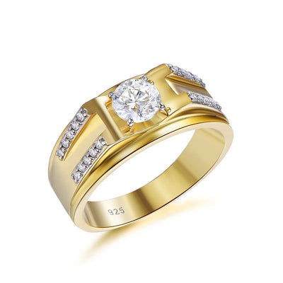 bague de diamant 925 sterling silver men's diamond ring 14k gold men ring anel waterproof diamond 18k gold diamond wedding ring Kirin Jewelry