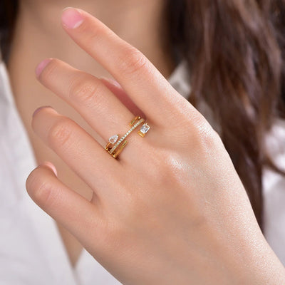 custom silver enamel rings 18k gold enamel rings 925 silver bands 5a white zircon enamel diamond ring Kirin Jewelry