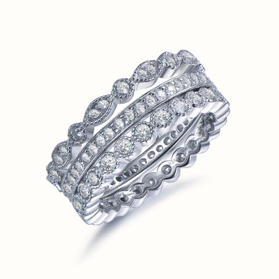 fashion 925 sterling silver jewelry CZ diamond rings set wedding women couple engagement rings Kirin Jewelry