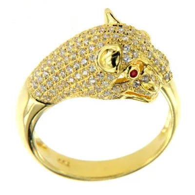 fashion zircon power animal shape rings  luxury ring gold jewelry men ring Kirin Jewelry