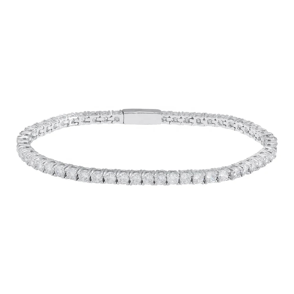 hot sale sterling silver bangle bracelets jewelry 925 sterling silver bangle bracelets for women gold diamond tennis bracelet Kirin Jewelry