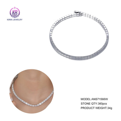 tennis chain necklace for women moissanite tennis chain Necklace 925 sterling silver tennis necklace Kirin Jewelry